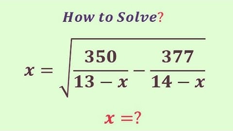 An Amazing Algebra Challenge | Olympiad Question | Can you Solve this? | x=?