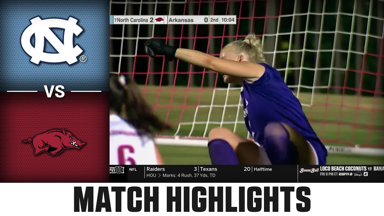 North Carolina vs. Arkansas Match Highlights | 2026 ACC Women's Soccer