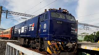 藍電頭！E212牽引，513次莒光快速，民雄發車。