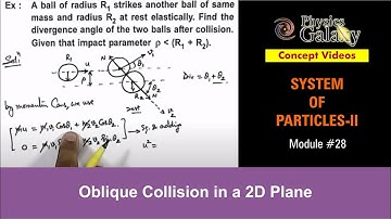 Class 11 Physics | System of Particles | #28 Oblique Collision in a 2D Plane | For JEE & NEET