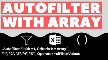 Excel VBA Macro: Autofilter Multiple Criteria in Same Column with Array (Step-by-Step Tutorial)
