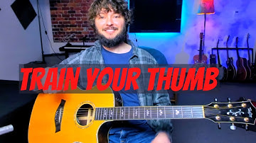 12 minute Guided Practice for Thumb Independence -Guitar Lesson to Follow Along for Boom Chuck style