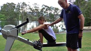 How to row on a rowing machine