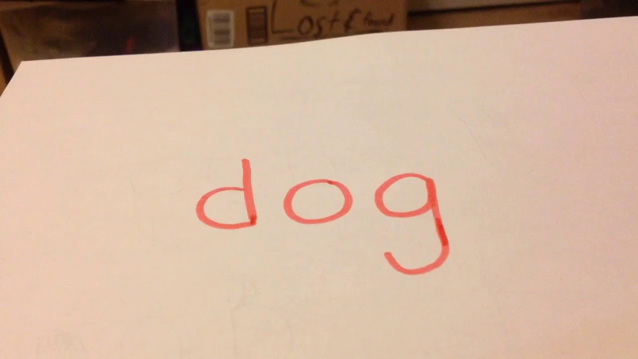 How to draw a dog starting from the letters dog YouTube