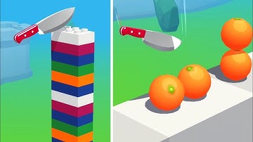Slice It All Gameplay! Very Satisfying and Relaxing ASMR Slicing Video