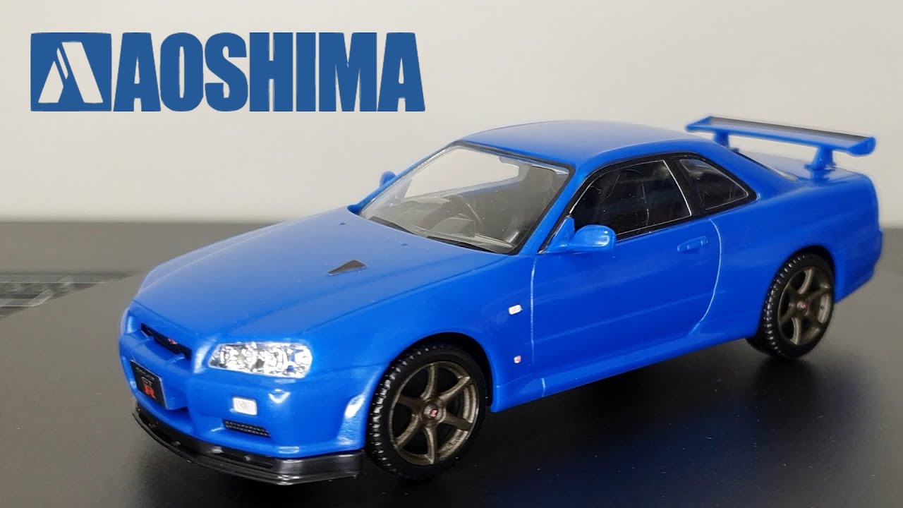 257] UNBOXING e REVIEW: AOSHIMA 1/32 THE SNAP KIT NISSAN R34 SKYLINE GT-R 