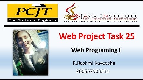 Java Institute || Web Programming 1 || eShop Project Task 25