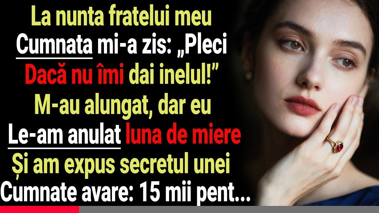 „M-AU DAT AFARĂ DE LA NUNTA FRATELUI MEU pentru că nu le-am dat inelul bunicii, ce am făcut după...