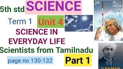 5th std |Science| term 1 unit 4| SCIENCE IN EVERYDAY LIFE| PART 1 |Page no 130-132