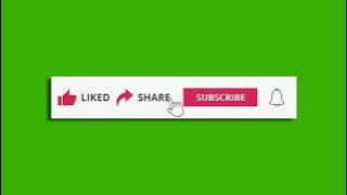 No copyright green screen Subscribe button | green screen like share and subscribe