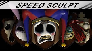So Scary! The Amazing Digital Circus - Trophy Heads || Speed Sculpt
