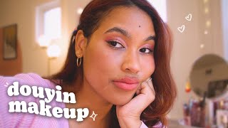 trying DOUYIN MAKEUP on brown skin! 🧚☁️ beginner friendly tutorial + tips