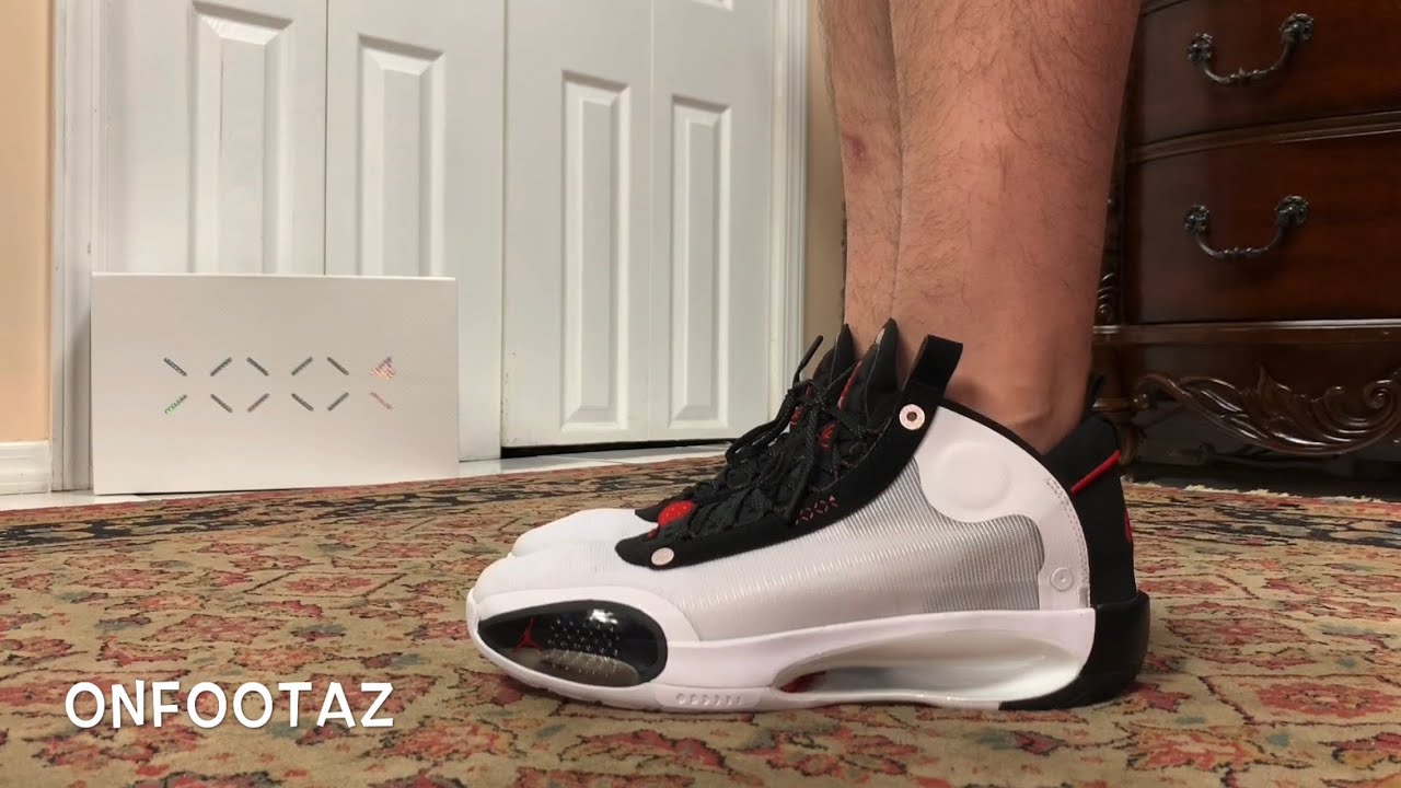 jordan 34 white black red