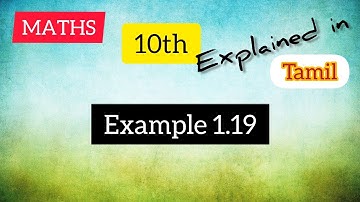 Relations and Functions | Unit 1(Example 1.19 ) || 10th Maths || explained in Tamil