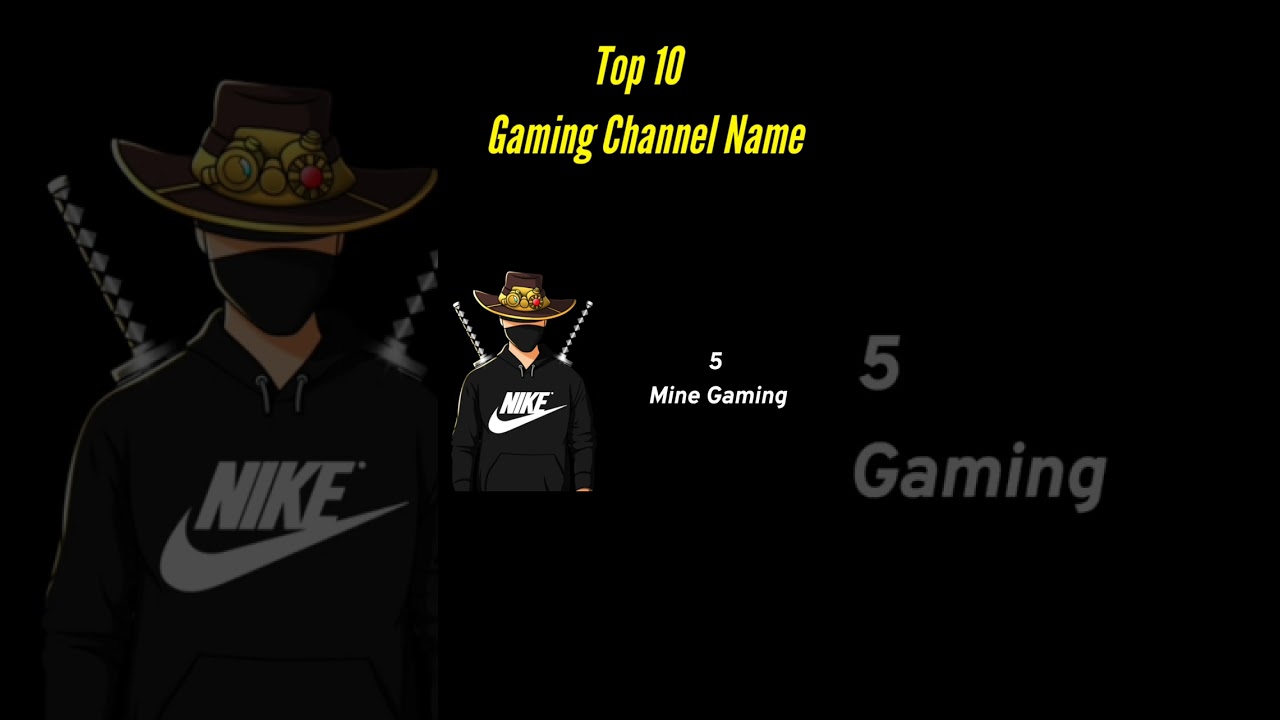 Top 10 Gaming Channel Name For   New And Unique Or Best Free Fire Gaming  Channel Name Ideas 