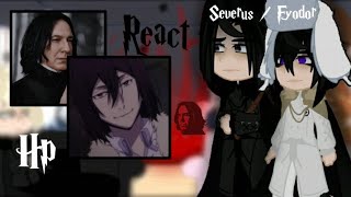 (01/02)Harry Potter characters react to "Severus Snape past as Fyodor" ||Au/Original.||☕