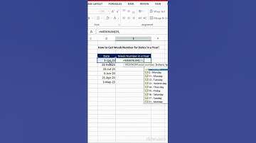 #zunairaexcellab Calculating Week Number from Dates in Excel! | Weeknum Formula In Excel