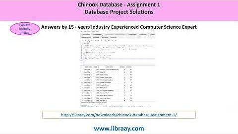 Chinook Database - Assignment 1