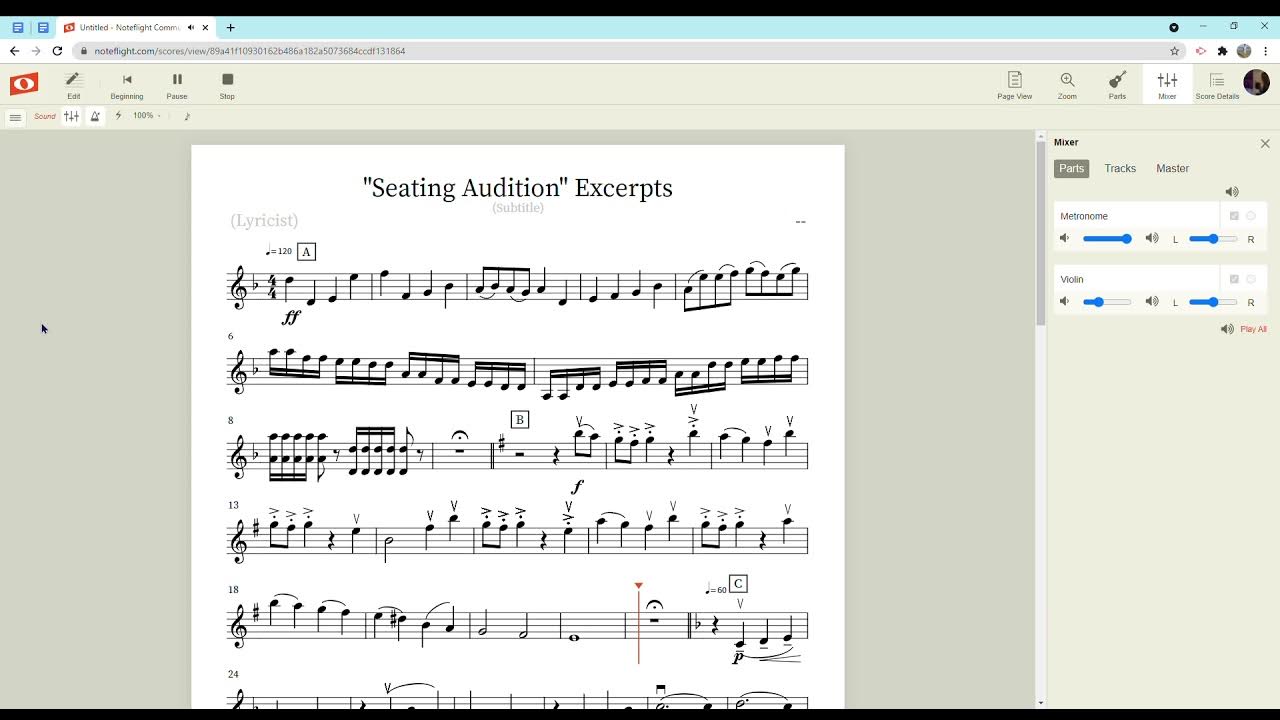 Seating Auditions Excerpts Violin 1 Dorchester 2 2021 YouTube