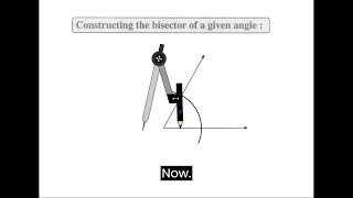splitting angles "the compass craft" geometric constructions (bisecting an angle)
