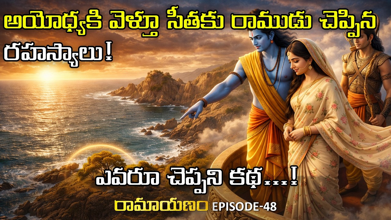 అయోధ్యకి వెళ్తూ సీతకు రాముడు చెప్పినరహస్యాలు! Hidden History | Ramayanam Episode 48