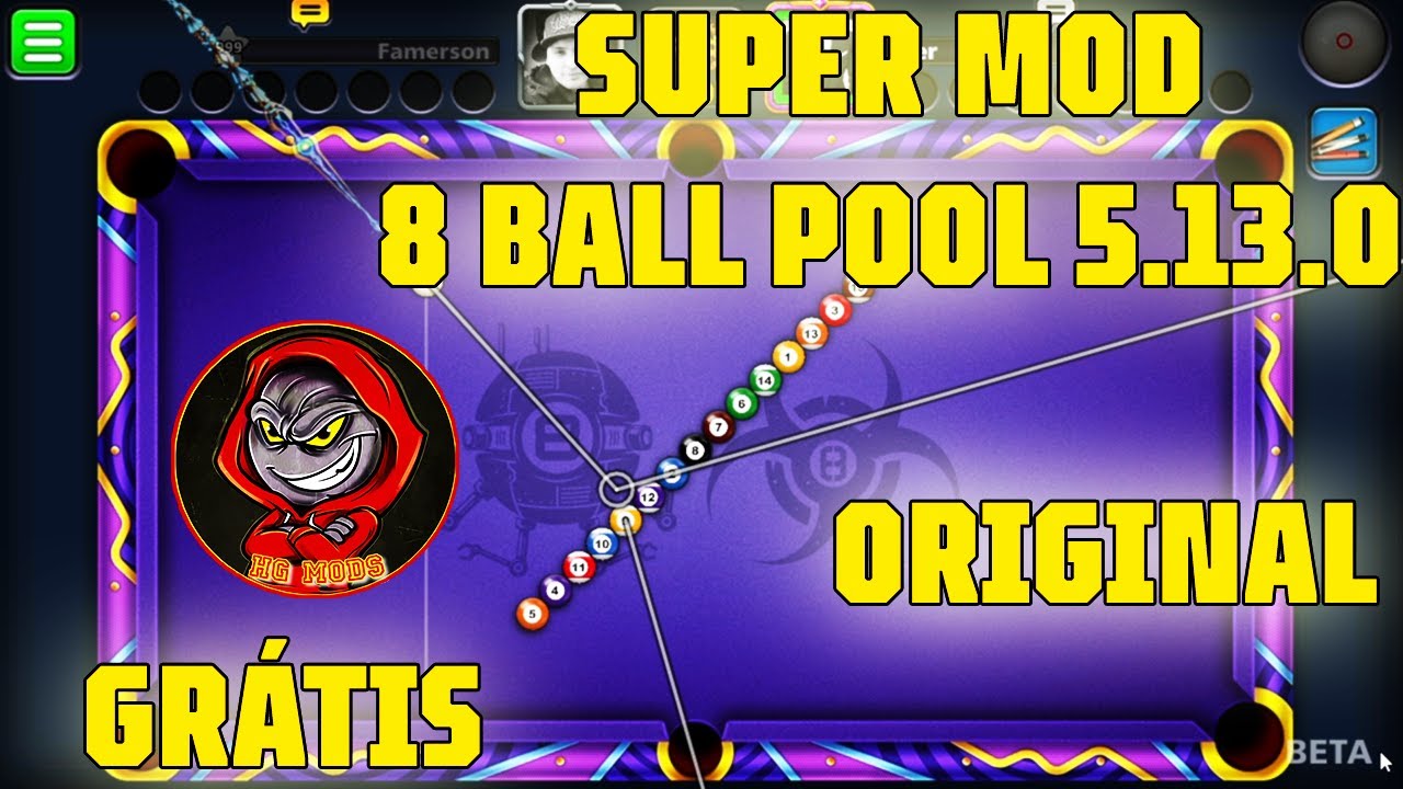 Super Mod 8 Ball Pool 5.13.0 Beta3 Mira Infinita / SEM TEMA 
