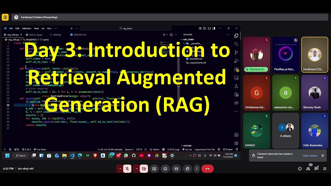 Day 3: Introduction to Retrieval Augmented Generation (RAG)