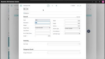 Package Types - LogTrade Connect for Microsoft Dynamics 365 Business Center