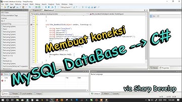 Membuat koneksi database MySQL dengan C# ( SharpDevelop)