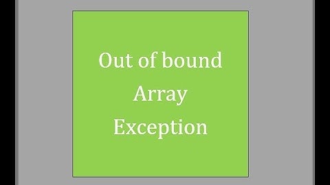 Array out of bound