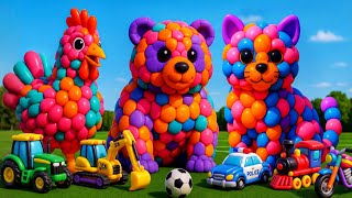 The mascot vibrato assistant Dog placed on the football field is popular, co-produced,and creative