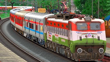 HIGH SPEED TRAINS CROSSING RAILWAY STATION | BUMPY RAILROAD | RAILWORKS SIMULATOR | NTG GAMING