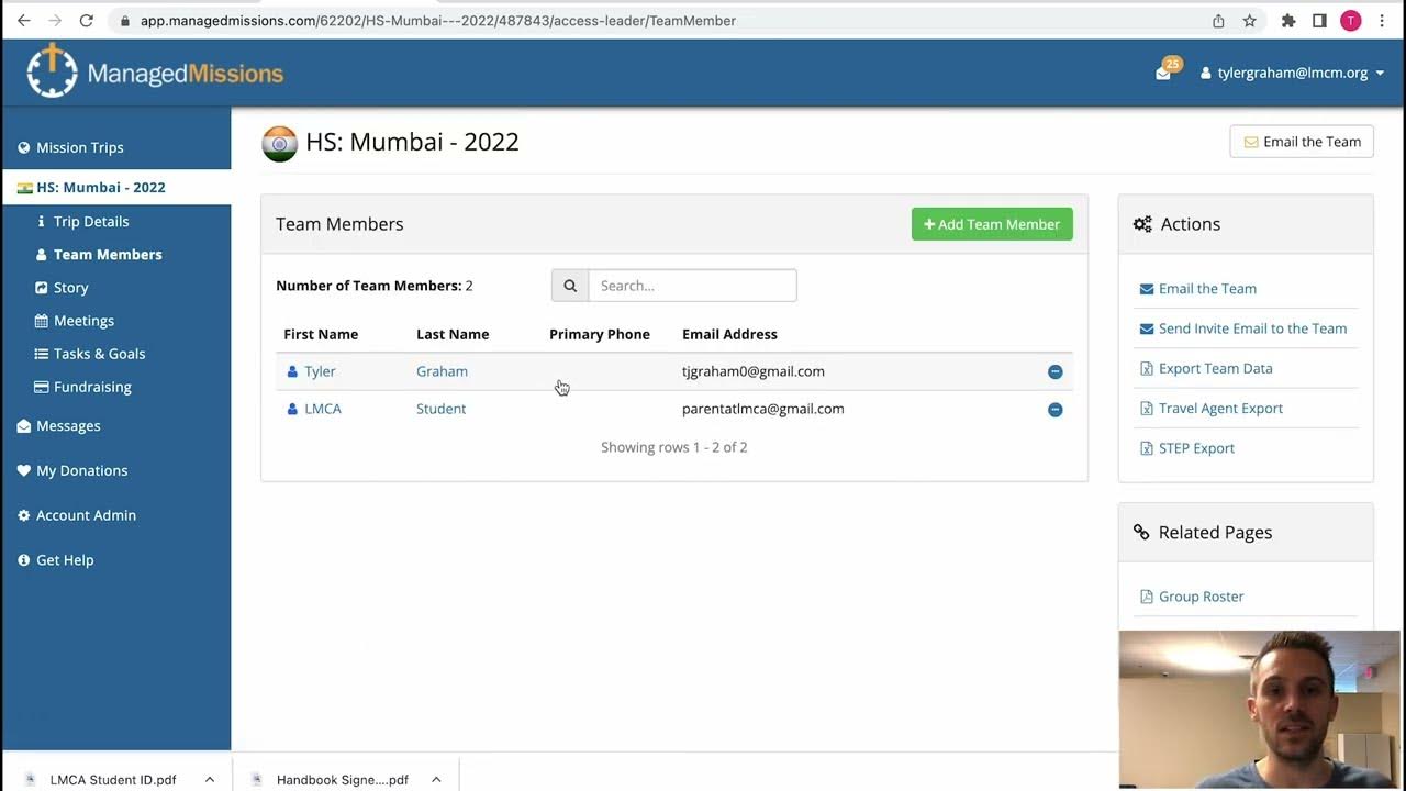 Lmca s managed missions leader tutorial youtube