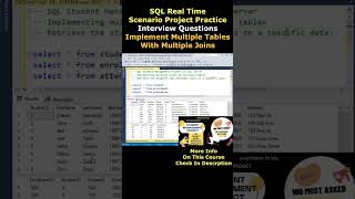 SQL Real Time Scenario Project Interview Questions Multiple Tables With Multiple Joins #sqlserver
