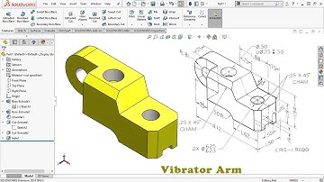 Solidworks Tutorial: Exercise #44 (Vibrator arm)