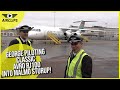 Cockpit Landing With Low Clouds! George piloting CLASSIC Avro RJ100 into Malmö Sturup! [AirClips]