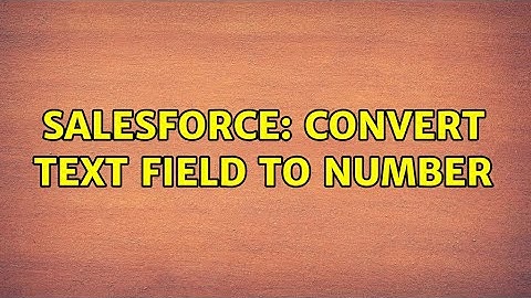 Salesforce: convert text field to number