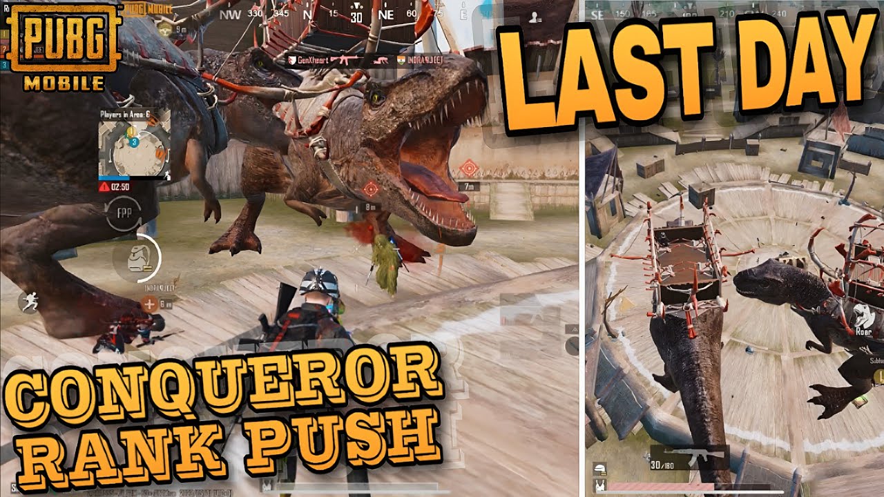 Wow!😨 Last Day || Conqueror Rank Push || Pubg mobile in ipad pro with ...