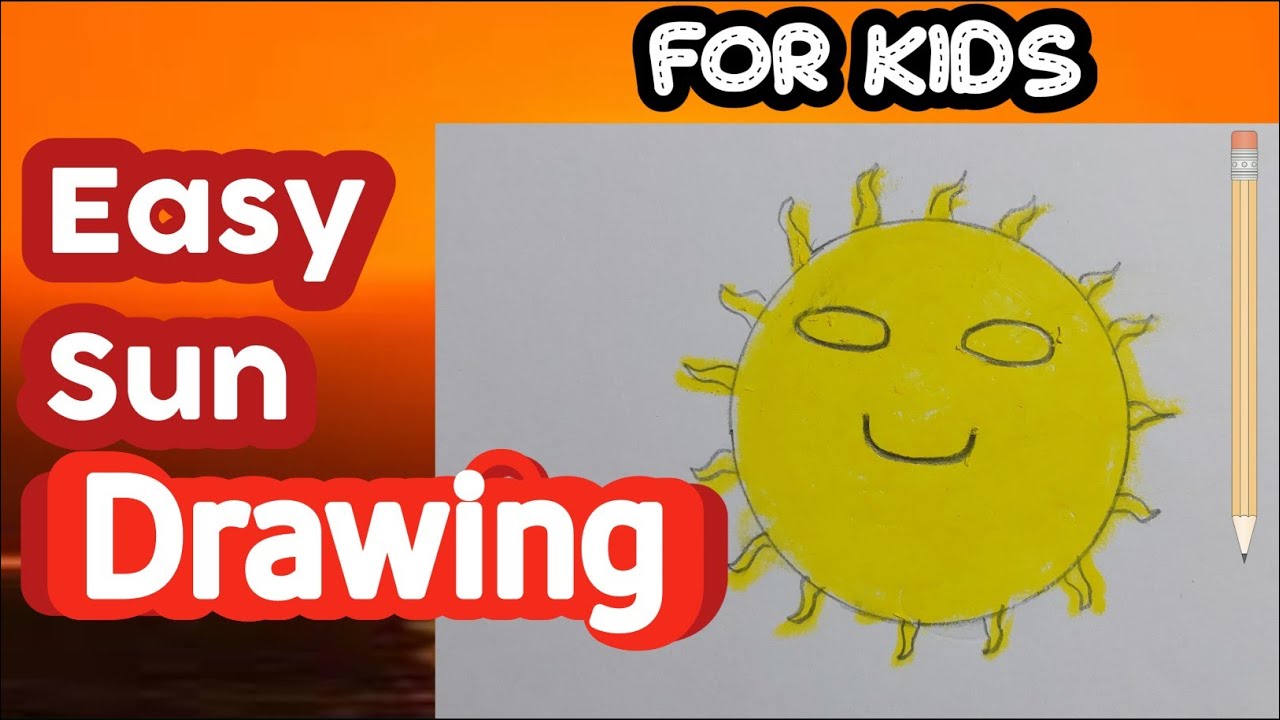 Easy Sun Drawing for Kids । Fun and Simple Art। Suraj Banana Sikhaye ...