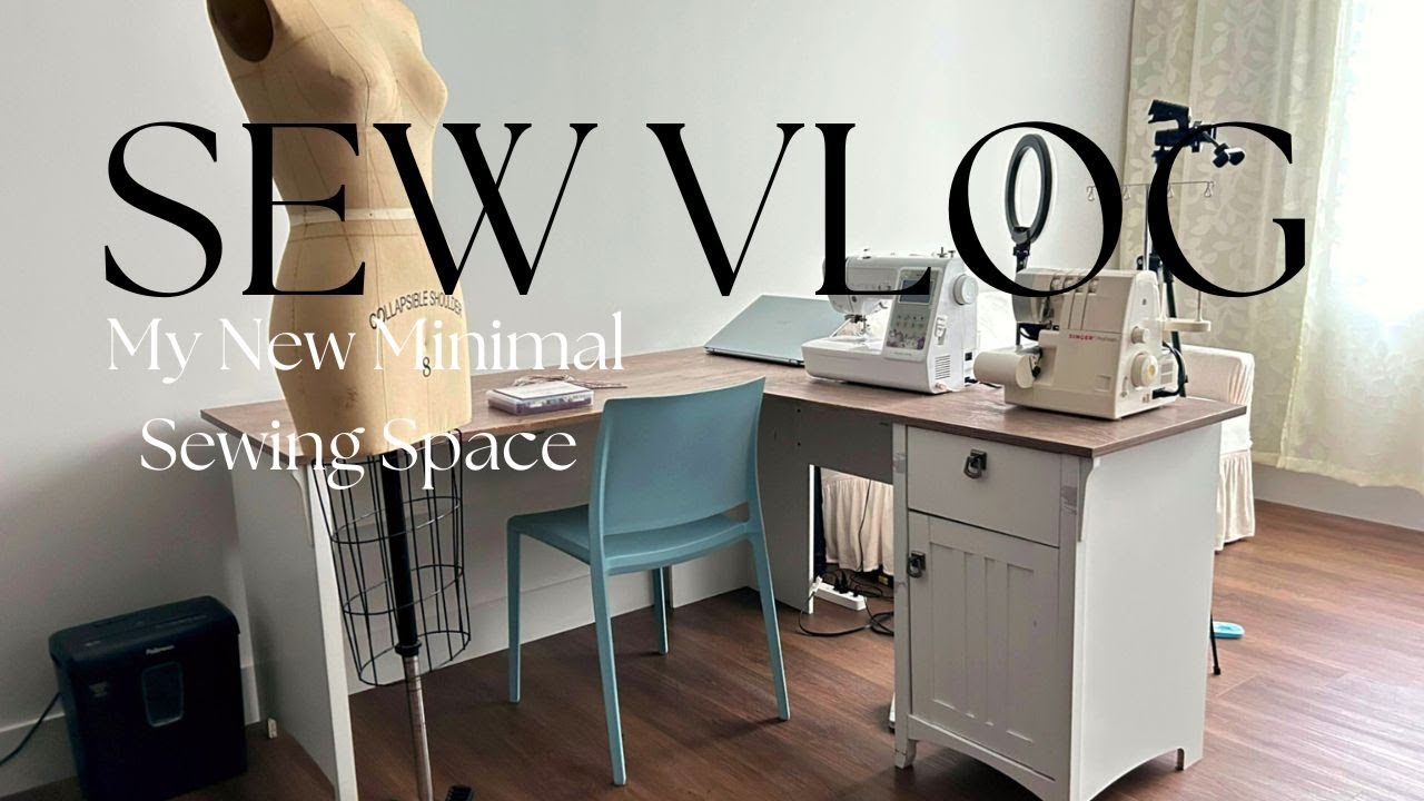 Starting Over...My New Minimal Sewing Space | Fashion Designer Vlog