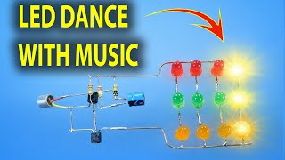 DIY Audio Reactive LED Light Circuit | LED Dancing with Music | Easy Project