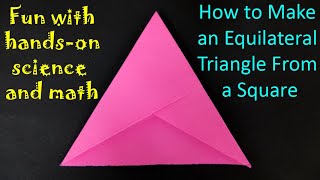 How to Make an Equilateral Triangle From a Square | Marathi