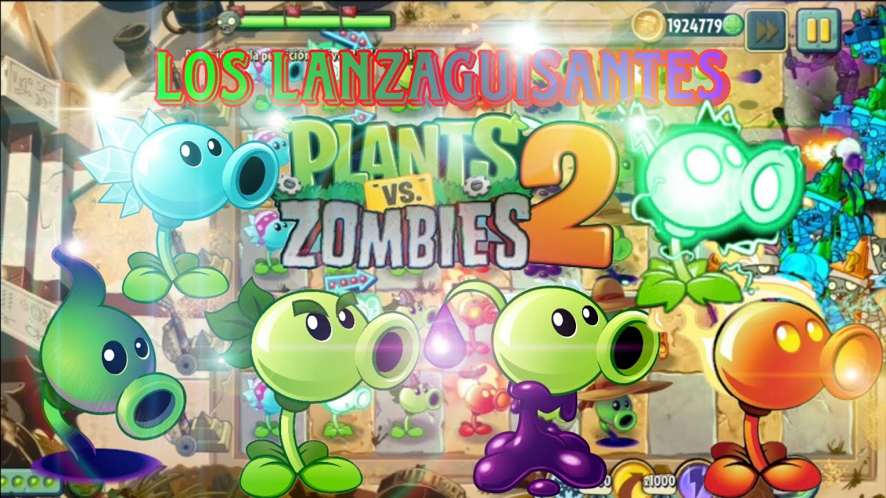 plants vs zombies 2 LOS LANZAGUISANTES A NIVEL 1 #pvz2 - YouTube