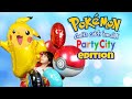 POKEMON PARTY CITY BALLOON SHOPPING 2018 - PIKACHU POKEBALL GIANT BALLOONS HUNT GOTTA CATCH THEM ALL