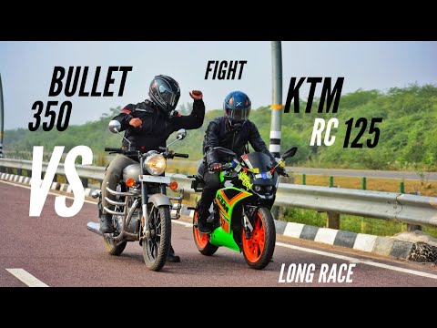 Royal Enfield Bullet 350 Vs Ktm Rc 125 Long race | Amazing Results | Ksc vlogs