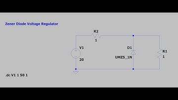 Electronic Basic 1:LTSpice Design Zener Diode Voltage Regulator