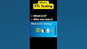 What is ETL Testing? software course Details #etltesing #datawarehousing #sql #dataquality