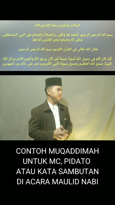 Contoh Muqaddimah Pidato, Mc, Sambutan di Acara Maulid Nabi