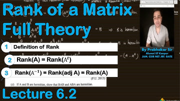 Complete Theory Rank of a Matrix | L-7.1 | B.Sc. I sem Maths | PU, Pbi, GNDU,  HPU  | Chandigarh