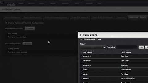How to Configure Personnel Control